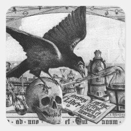 錬金術ラボと人間のスカルシール スクエアシール