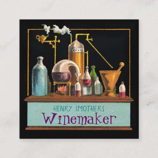 錬金術師のウィンメーカー広場の名刺 スクエア名刺 (正面)