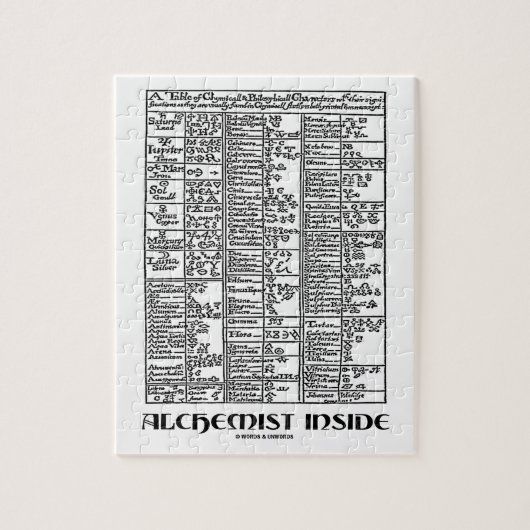 錬金術師の内部(錬金術のテーブル) ジグソーパズル (縦)