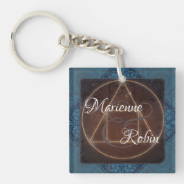 錬金術師の密教結婚神秘的モノグラム キーホルダー