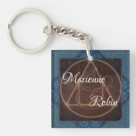 錬金術師の密教結婚神秘的モノグラム キーホルダー (正面)