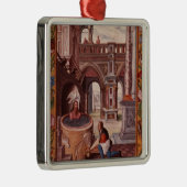 錬金術師の寓話的なイラストレーションの メタルオーナメント (右)