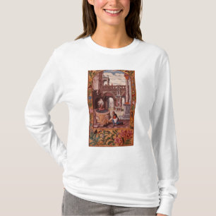 錬金術師の寓話的なイラストレーションの Tシャツ
