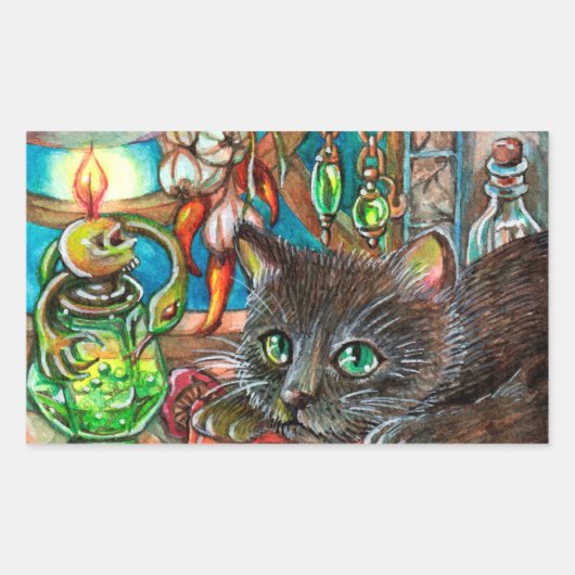 錬金術師の猫 長方形シール (正面)