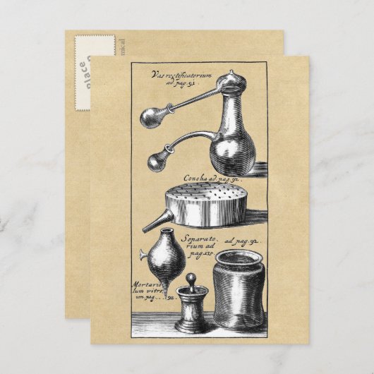 錬金術師の象徴と道具 ポストカード (正面/裏面)