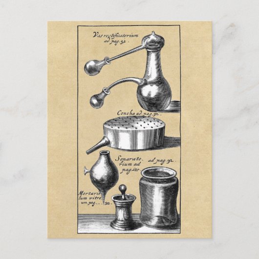 錬金術師の象徴と道具 ポストカード (正面)