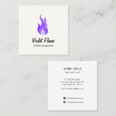 錬金術師バイオレットフレームスピリチュアルヒーラー スクエア名刺 (正面/裏面)