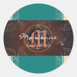 錬金術師バロックエレガント様式モノグラム中世 ラウンドシール