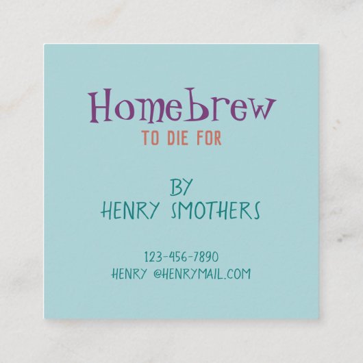 錬金術師ブルーマスター・スクエア・ビジネス・カード スクエア名刺 (裏面)