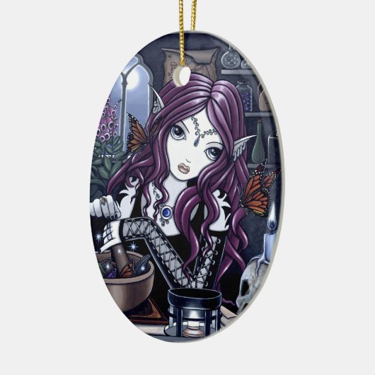 "錬金術師"のゴシック様式一服の妖精のオーナメント セラミックオーナメント (左)