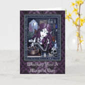 "錬金術師"のゴシック様式魔法の妖精の芸術カード カード (黄色い花)