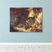 錬金術師、1611年 キャンバスプリント (インサイチュ (ウッドフロア))