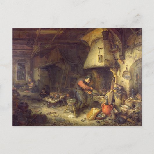 錬金術師、1611年 ポストカード (正面)