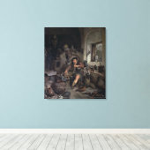 錬金術師、1663年 キャンバスプリント (インサイチュ (ウッドフロア))