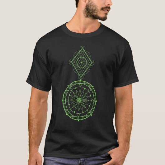 錬金術聖幾何学サークルダイヤモンド Tシャツ (正面)