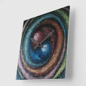 「錬金術」ラモナ・デュミレッスク スクエア壁時計 (傾斜)