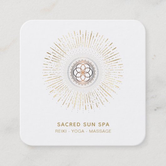 *~*錬金術 – Mandara Shaman SUN Scrice Geometry スクエア名刺 (正面)