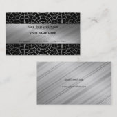 錬鉄およびブラシをかけられた金属 名刺 (正面/裏面)