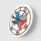 錬鉄テキサス州 ラウンド壁時計 (傾斜)