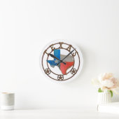 錬鉄テキサス州 ラウンド壁時計 (ホーム)