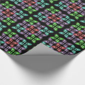 錯視カラフル幾何学的正方形パターン ラッピングペーパー (角)