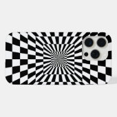 錯視チェス盤トンネル iPhoneケース (裏面横)