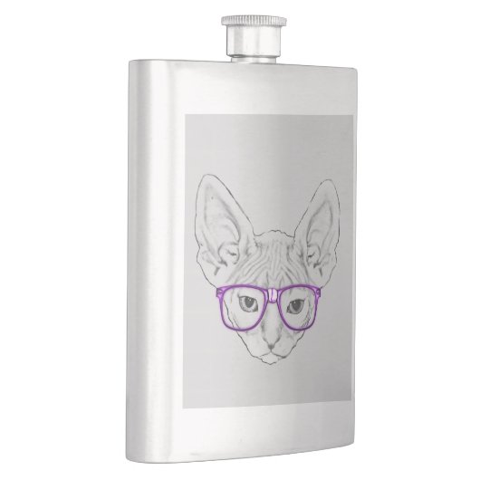 録音されたガラスとのおもしろいでオタク系ので真面目なSphynx フラスク (右)