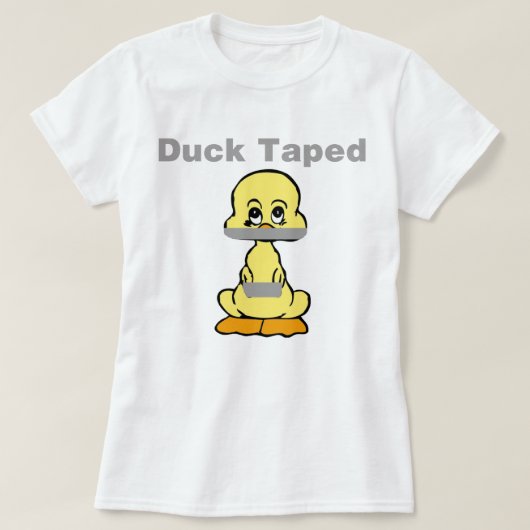 録音されるガムテープのユーモアの黄色のアヒル Tシャツ (デザイン正面)
