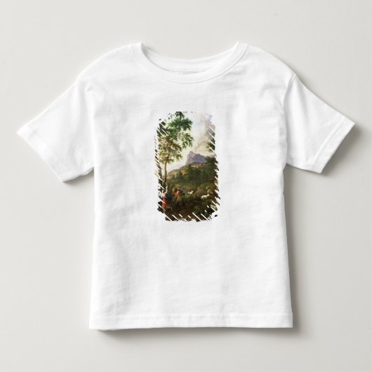 鍋およびSyrinxを搭載するアルカディアの景色 トドラーTシャツ (正面)