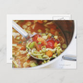 鍋に入れた野菜スープ ポストカード (正面/裏面)