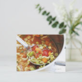 鍋に入れた野菜スープ ポストカード (スタンド正面)