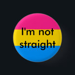 鍋のプライド私はまっすぐではないピンではないです 缶バッジ<br><div class="desc">人々に知らせるシンプルで、簡潔な方法</div>