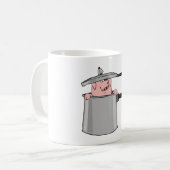 鍋の中の豚 コーヒーマグカップ (正面左)