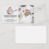 鍋ひっくり返し食べ物 |キッチンのシェフ 名刺 (正面/裏面)