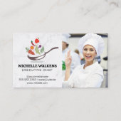 鍋ひっくり返し食べ物 |キッチンのシェフ 名刺 (正面)