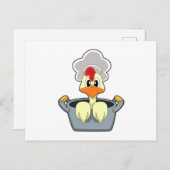 鍋付きの鶏肉 ポストカード (正面/裏面)