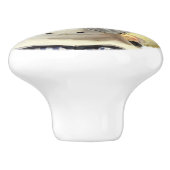 鍋陶器の置物を持つ笑うシェフ セラミックノブ (側面)