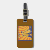 鍛冶ハンマーレトロストロングマンラバー ラゲッジタグ (正面縦)