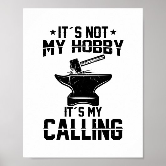 鍛冶屋ことわざ | Blacksmitingクラフトギフト ポスター (正面)