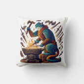 鍛冶屋で武器を作るファンタジー クッション (正面)