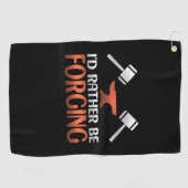 鍛冶屋のハンマーのギフトを作りたい ゴルフタオル (横)