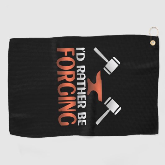 鍛冶屋のハンマーのギフトを作りたい ゴルフタオル (横)