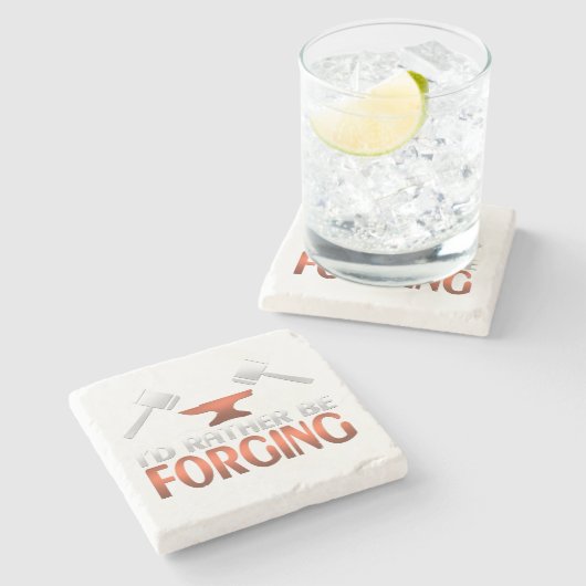 鍛冶屋のハンマーのギフトを作りたい ストーンコースター (横)