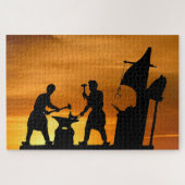 鍛冶屋の夕日。 ジグソーパズル (横)