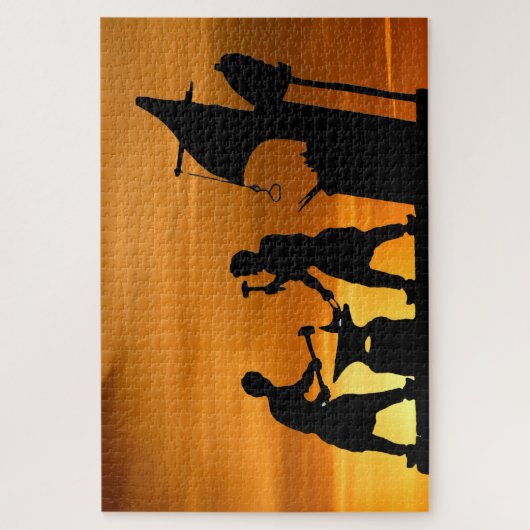 鍛冶屋の夕日。 ジグソーパズル (縦)