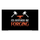 鍛冶屋の鍛冶金槌を鍛えたいんだ マグネット名刺 (正面)