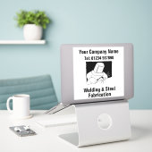 鍛冶屋またはウェルダー事業 シール (デスク上のノートパソコン)