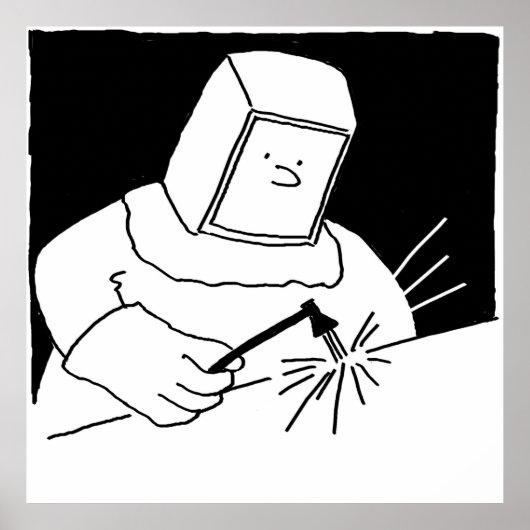 鍛冶屋または溶接機溶接シートメタル ポスター (正面)