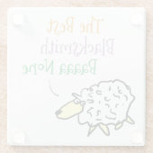 鍛冶屋ガラスのコースターのための羊のデザイン ガラスコースター (裏面)