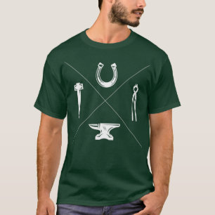 鍛冶屋ファリアハンマーアンビルギフトアイディア Tシャツ